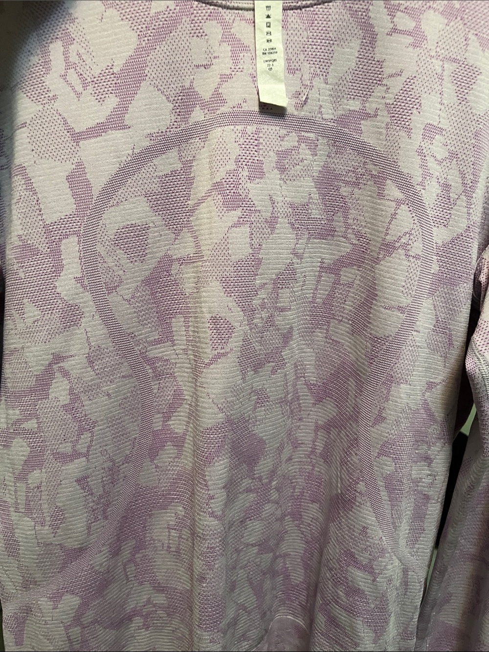 lululemon athletica Light Purple Floral Long Sleeve Tee Sz 10 - Picture 6 of 6